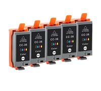 Caidi Remplacer pour Canon PGI-35 CLI-36 Cartouches d'encre Haute Capacité Compatible pour Canon PIXMA iP100 iP110 (5 Couleur)