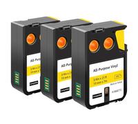 CAIDI Ruban Vinyle pour Dymo XTL 1868772, 19mm x 7m, Noir sur Jaune