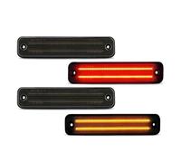 CAIDIS Feux Arrière Voiture 4 Pièces Pour Hummer H2 2003-2009 Coque Fumée Voiture Avant Arrière LED Feu De Position Latéral Feux Arrière(Double)