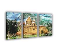 CAIFGQ Echmiadzin Poster sur toile pour chambre à coucher Motif cathédrale 20 x 30 cm
