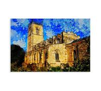 CAIFGQ Poster sur toile de la cathédrale de Durham - Décoration de chambre à coucher - 50 x 75 cm