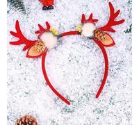 Caiguoer Christmas Headband Antlers headband Fleur Pineal headband pour les femmes (A)
