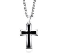 Caiguoer Collier avec croix doré/argenté/rouge - Bijou de Pâques pour hommes et femmes, Eine Größe, Métal
