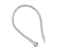 Caiguoer collier collier collier collier collier de serpent réglable rétro en forme de serpent Design Bar incurvé collier de serpent strass accessoires de fête d’halloween (B)
