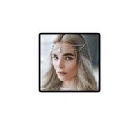 Caiguoer Crystal Bridal Head Chain Silver Stratered Bride Headpiece Tassel Strass Headband Hair Piece Festival Mariage Accessoires pour cheveux pour femmes (Argent)