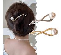 Caiguoer Lot de 2 pinces à cheveux en métal, argent et or, forte tenue, pinces à cheveux en forme de requin, accessoires de coiffure pour femmes et filles, cheveux fins et épais