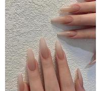 Caiguoer Lot de 24 faux ongles dégradés en forme d'amande pour femmes et filles