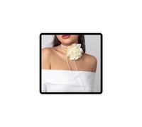 Caiguoer tissu gothique fleur collier collier Halloween accessoires pour femmes et filles (A)