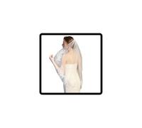 Caiguoer voile de mariage blanc, fleur voile de mariage avec clip peigne Cosplay voile pour les femmes et les filles Accessoires de fête, Blanc, 1