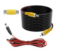 CAIHINIER Câble vidéo RCA double blindage 6 m - Câble vidéo RCA double blindage amélioré pour connecter un moniteur et une caméra de recul - Avec prise vidéo RCA jaune vers femelle