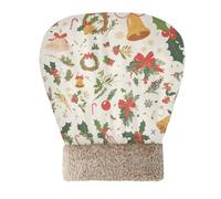 Caihoyu Christmas Cheer Panier pour chat d'intérieur en peluche douce auto-chauffant