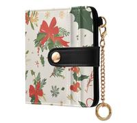 Caihoyu Christmas Cheer Portefeuille pliable classique en cuir PU avec emplacements pour cartes pour femme et fille