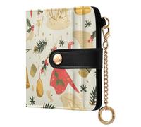 Caihoyu Christmas Cheer Portefeuille pliable classique en cuir synthétique pour femme