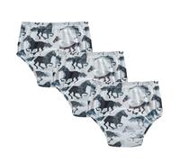 Caihoyu Culotte d'apprentissage de la propreté réutilisable pour bébé fille, Aquarelle Cheval, 5T