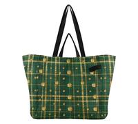 Caihoyu Grand sac fourre-tout en toile imperméable pour la cuisine, les demoiselles d'honneur pour homme, spa, douche, coffret cadeau à carreaux