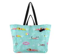 Caihoyu Momlife Sac fourre-tout en toile pour homme, enterrement de vie de jeune fille, cadeaux de natation, animaux domestiques