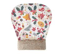 Caihoyu Niche pour chat ou petit chien avec éléments de Noël - Tunnel cachette pour temps froid - En peluche douce - Auto-chauffant