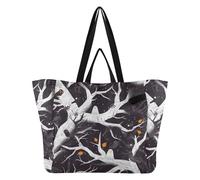 Caihoyu Sacs fourre-tout en toile de grande capacité pour la cuisine, les courses, les demoiselles d'honneur pour hommes, enterrement de vie de jeune fille, cadeaux noirs cachés fantômes