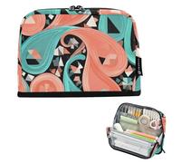 Caihoyu Trousse à crayons de grande capacité - Organiseur de stylos multifonction pour le collège, les étudiants, l'école, les incontournables - Motif cachemire