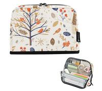 Caihoyu Trousse à crayons grande capacité avec fermeture éclair pour adolescents élémentaires d'automne