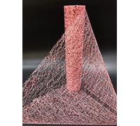 CaiiBtntgb Sparkle Metallic Gold Thin Table Runners Sequin Glitter Metallic Foil Thin Mesh Roll Wedding Day Party Party Decor Gift Floral DIY Wrapping 30CM * 914CM (Or Rose)