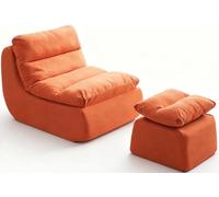 Caikbms Fauteuil Poire Mousse Mémoire Forme pour Adulte, Canapé Simple Rebond Élevé, Fauteuil Sol pour Petit Espace, Canapé Compression sous Vide, Adapté Chambre Et Salon F