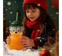 Caikbms Tasses Paille Ours, Tasse Café Ours Miel Noël avec Couvercle, 590 ML, Jolies Tasses Bec pour Les Fêtes, Jus, Lait, Cocktails, Verrerie, Cadeaux Noël Et Danniversaire 1pc