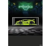 Caikbms Vitrine Acrylique Compatible avec Groupe Mécanique Course Le-Go 42161, Boîte Modèles Acrylique Anti-Poussière, Transparente Assembler pour Jouets Collection (Modèle Non Inclus) C,3mm