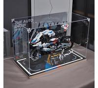 Caikbms Vitrine Acrylique Compatible avec Le-go BMW M 1000 RR (42130), Boîte Présentation pour 42130 (Modèle Non Inclus) B