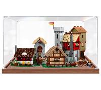 Caikbms Vitrine Acrylique Compatible avec Lego 10332 Place Ville Médiévale, Boîte Rangement Et Dorganisation Anti-Poussière pour Modèle Collection (Modèle Non Inclus) B,2mm