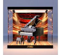 Caikbms Vitrine Acrylique Compatible avec Les Idées Piano Le-go 21323, Boîte Modèle Anti-Poussière pour Modèles Dobjets Collection (Vitrine Uniquement) a