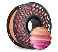 CAILAB PLA+ Silk Rainbow Gradient Filament 1.75mm - 1kg (2.2 lbs) Spool, High-Gloss Shiny Finish, ±0.02mm Precision, Strong & Smooth 3D Printing Material, Ideal for Cosplay Props and Detailed Models,