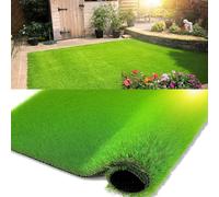 cailiya Gazon Artificiel Réaliste De 1Mx1M, Outdoor Tapis d'herbe, Aspect Naturel Et Réaliste, Tapis De Gazon Artificiel épais, pour Jardin, Chiens, Animaux De Compagnie