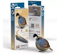 Eugy Puzzle 3D Caille N°129 – Carton recyclé, Jouet créatif éducatif multicolore