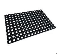 Caillebotis caoutchouc OSE 80 x 60 cm noir - résistant extérieur anti-boue et gratte-pied