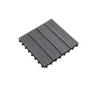 Caillebotis - dalles terrasse - lot de 11 - clipsables, installation très simple - lamelles composite aspect bois gris