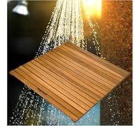 Caillebotis de Douche en Bois de Cèdre Rouge Massif, Tapis de Bain Antidérapant avec Poignée de Transport, Plateau de Douche à Lamelles pour Salle de Bain, Spa, Sauna et Extérieur(24x39in(60x100cm))