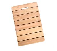 Caillebotis Douche Camping Car, Tapis de Bain Antiderapant en Bois Naturel, Tapis Decoration Salle de Bain Sèche Rapidement - Plusieurs Tailles Disponibles(Light Color,65 x 80 cm)