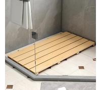 Caillebotis Douche Tapis de Douche Naturel Solide, Pédale D'épissage avec Pieds Antidérapants, Plateforme en Bois pour Intérieur Extérieur, Tapis de Salle de Bain Anti-Fissure (Size : 30 x 60 cm (11