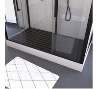 Caillebotis en Bois Composite Gris pour Cabine rectangulaire - Dimensions 153.5 x 70 x 3.2 cm