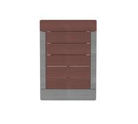 Caillebotis en lames composites pour douche solaire - Dark Coffee