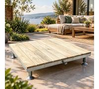 Caillebotis Exterieur Dalle Bois RéSistant IntempéRies pour Patio, Balcon | Plate-forme de Terrasse Surélevée pour Terrasse Pelouse Jardin Facile à Installer(39.4*39.4*7.5in)