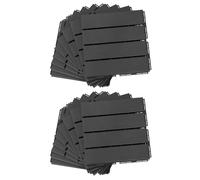 Outsunny Caillebotis - Dalles terrasse - Lot de 18 - emboîtables, Installation très Simple - Petits Carreaux Composite Plastique Imitation Bois Noir