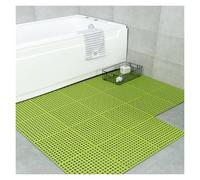 Caillebotis Plastique Carrelage Sol Composite Applications Multi-scénarios Dalle Antidérapante Pvc Drainage cour Intérieure D'un Centre Commercial(Green,38pieces)