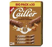 Cailler Branche Crunchy Caramel, Chocolat au Lait avec Praliné et Morceaux de Caramel, 30 Branches, 690g