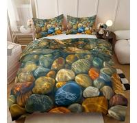 Caillou Parure de Lit 3 Pièces en Microfibre pour Enfants 200x200cm,Nature Colorée Housse de Couette 2 Personne Garcon et Fille Ensemble de Literie et 2 Taie d'oreiller