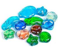 Cailloux décoratifs, Decostones, Ronde Perles, Accessoires et Objets de décoration Par ARSUK® (12pcs Cailloux en Verre d'art)