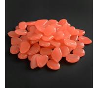 Cailloux phosphorescents, Pierres lumineuses qui brillent dans le noir Jardin de galets(Orange)