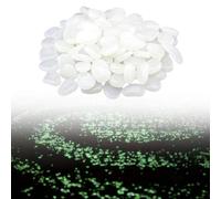 Cailloux phosphorescents, Pierres lumineuses qui brillent dans le noir Jardin de galets(White)