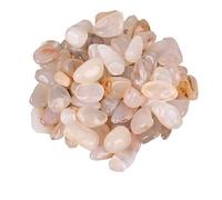 Cailloux, pierres décoratives naturelles, Polished Agate Stones Colored Pebbles River Rocks for Plants, Aquarium Rocks, Fish Tank Rocks, Vase Filler Rocks, Landscaping Rocks And DIY Arts,Red(White)